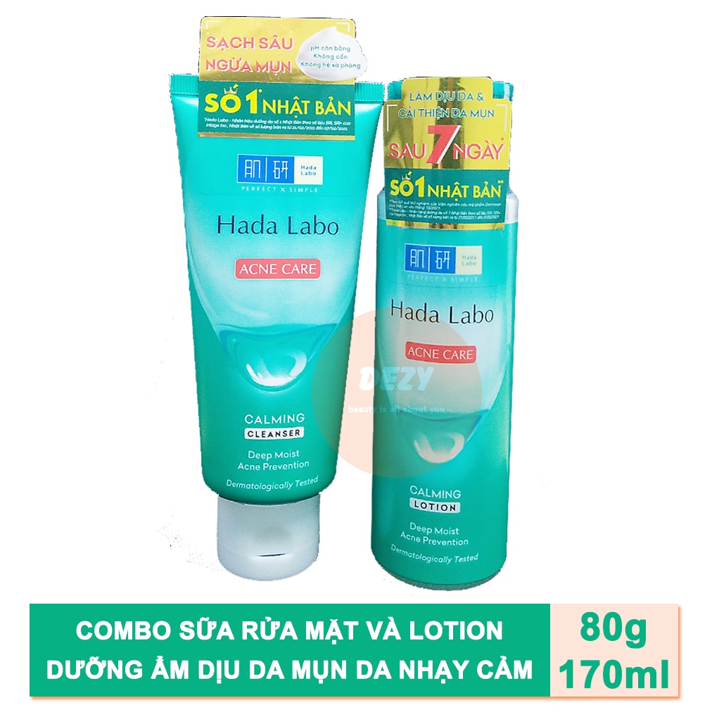 Hada Labo Sữa Rửa Mặt Và Lotion Giảm Mụn Nhật Hiệu Quả Cho Da Mụn Da Nhạy Cảm - Srm Hadalabo Dưỡng Ẩm Xanh Lá Rohto Dezy