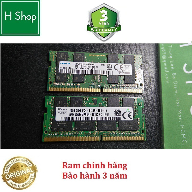 [Mã ELMS05 giảm 5% đơn 300k]Ram Laptop DDR4 16GB Bus 2133, 2400 hoặc 2666, tháo máy chính hãng, Bảo Hành 3 Năm