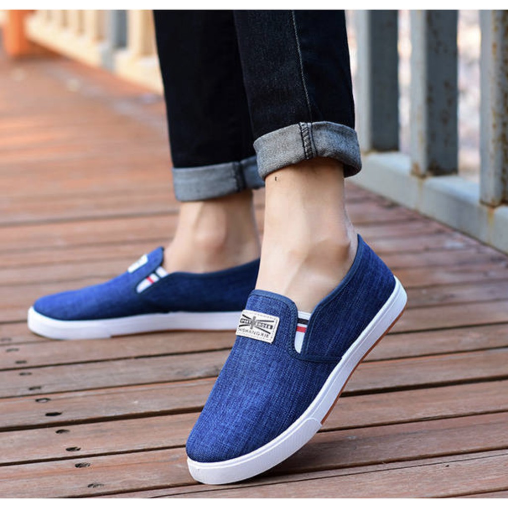 Giày lười vải jean nam | BigBuy360 - bigbuy360.vn