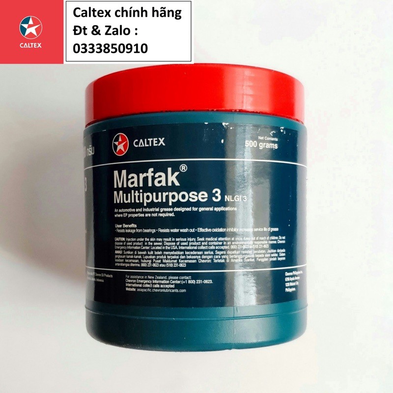 [ CHÍNH HÃNG ] Mỡ bò bôi trơn đa năng Caltex Marfark Multipurpose NLGI 3 [ 500gr ]