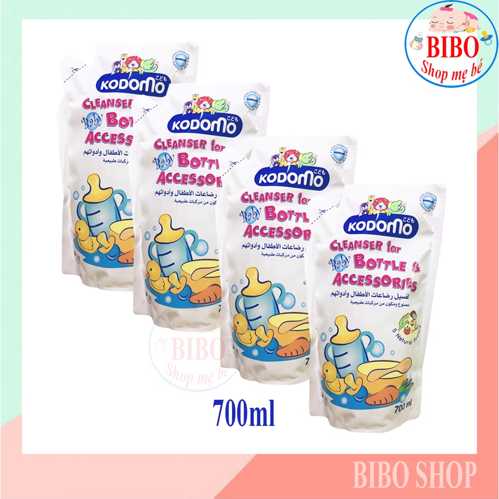 Nước Rửa Bình Sữa Kodomo Rửa Rau Củ Và Phụ Kiện, An Toàn Cho Bé 700Ml Dạng Túi