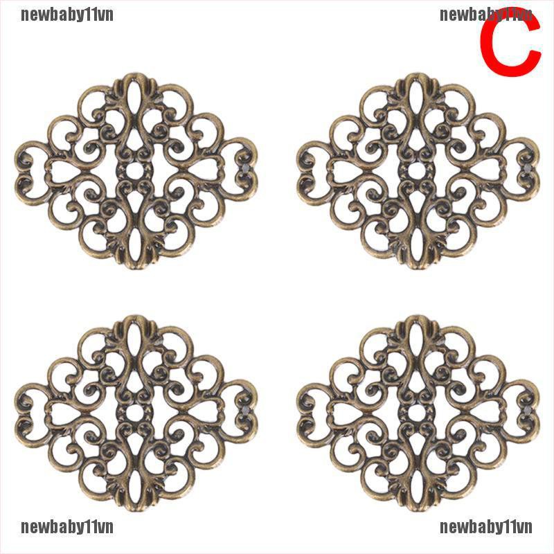 Bộ 100 Phụ Kiện Hoa Nối Bằng Kim Loại Dùng Làm Trang Sức DIY