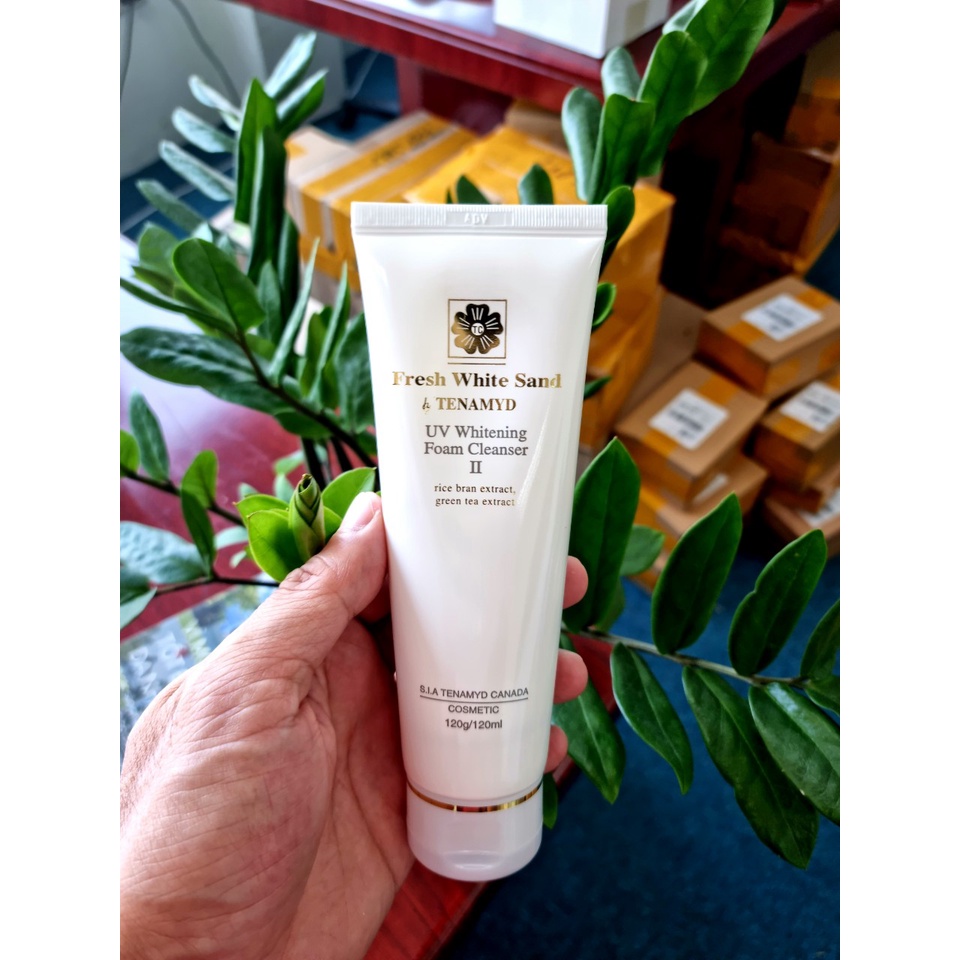 Sữa rửa mặt trắng da Fresh White Sand by TENAMYD UV Whitening Foam Cleanser 120ml