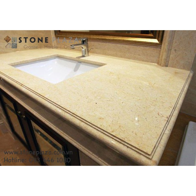 ĐÁ MARBLE MẦU VÀNG KEM VÂN NÂU (SUNNY GOLD MARBLE)