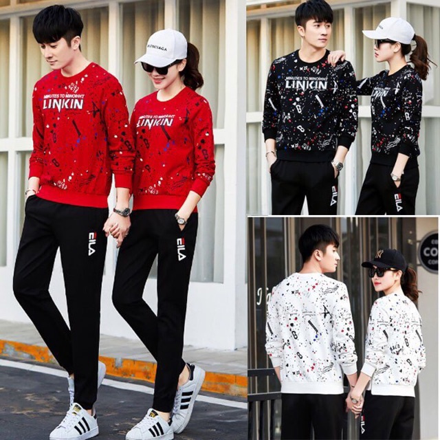 Bộ đồ thể thao cặp đôi siêu chất thu đông