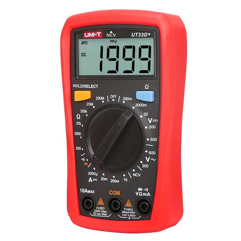 【100%Original Agent】UNI-T UT33D+  NCV digital multimeter Tester, 600V 10A Voltage Current meter