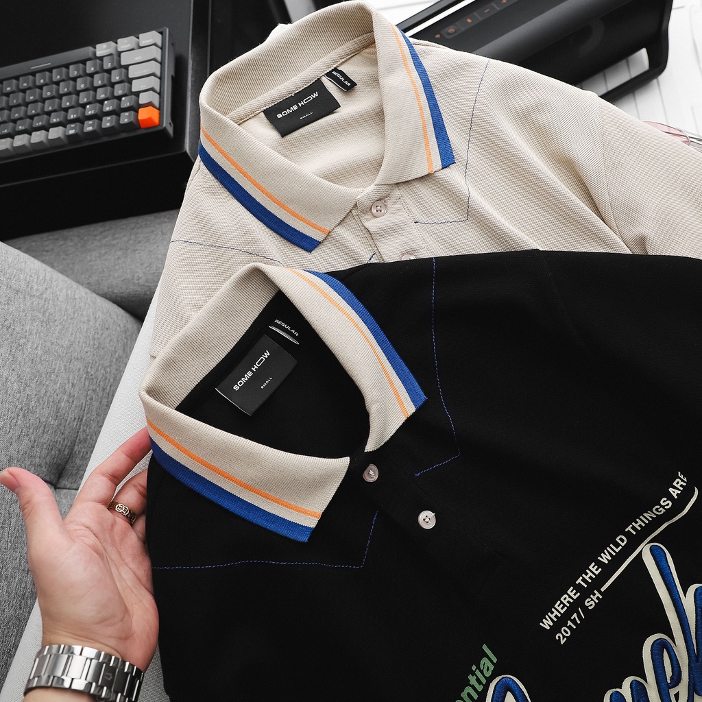 Áo Polo Nam Regular BC Retro , Chất Thun Cotton Dày Dặn Co Giãn , PL002783,SOMEHOW