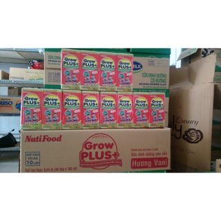THÙNG SỮA BỘT PHA SẴN GROW PLUS+ ĐỎ / XANH/ CAM 48 HỘP- 180ML- DATE 10/2020