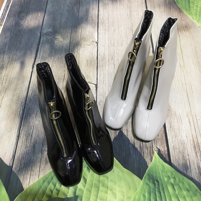 (Ảnh thật) ORDER Bốt da bóng cổ cao khoá tròn hàng Quảng Châu cao cấp | BigBuy360 - bigbuy360.vn