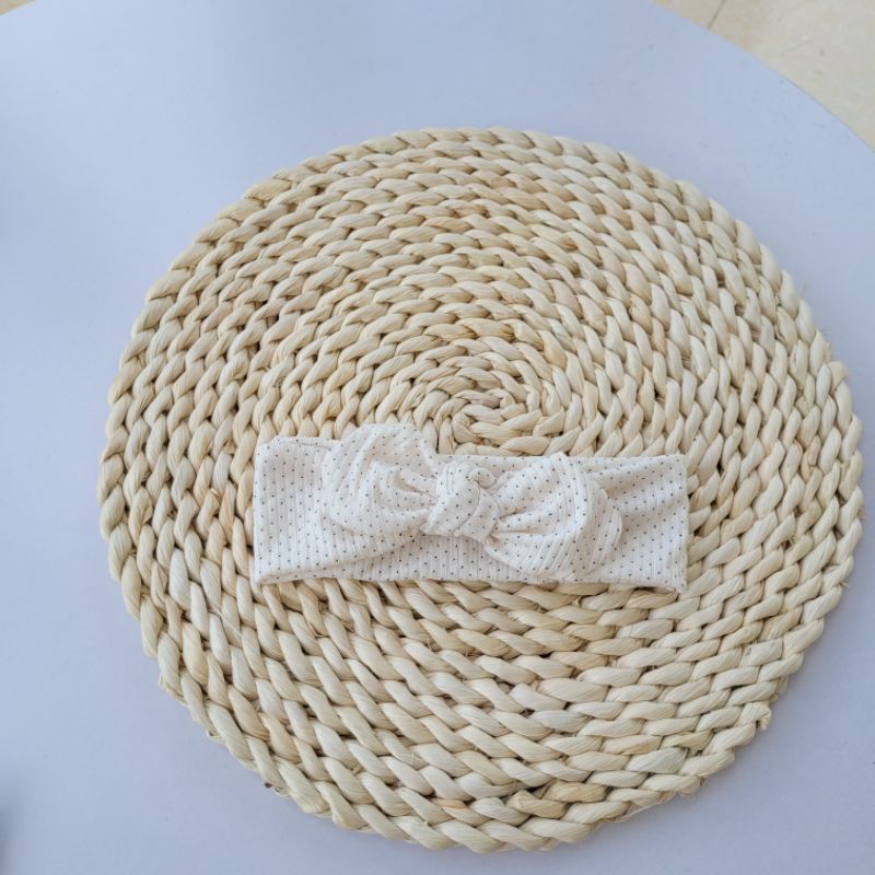 Turban nơ chất cotton co giãn 4c,họa tiết xin xắn cho bé