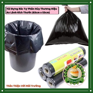 Combo 7 cuộn túi đựng rác tự phân hủy An Lành kích thước 63*53cm