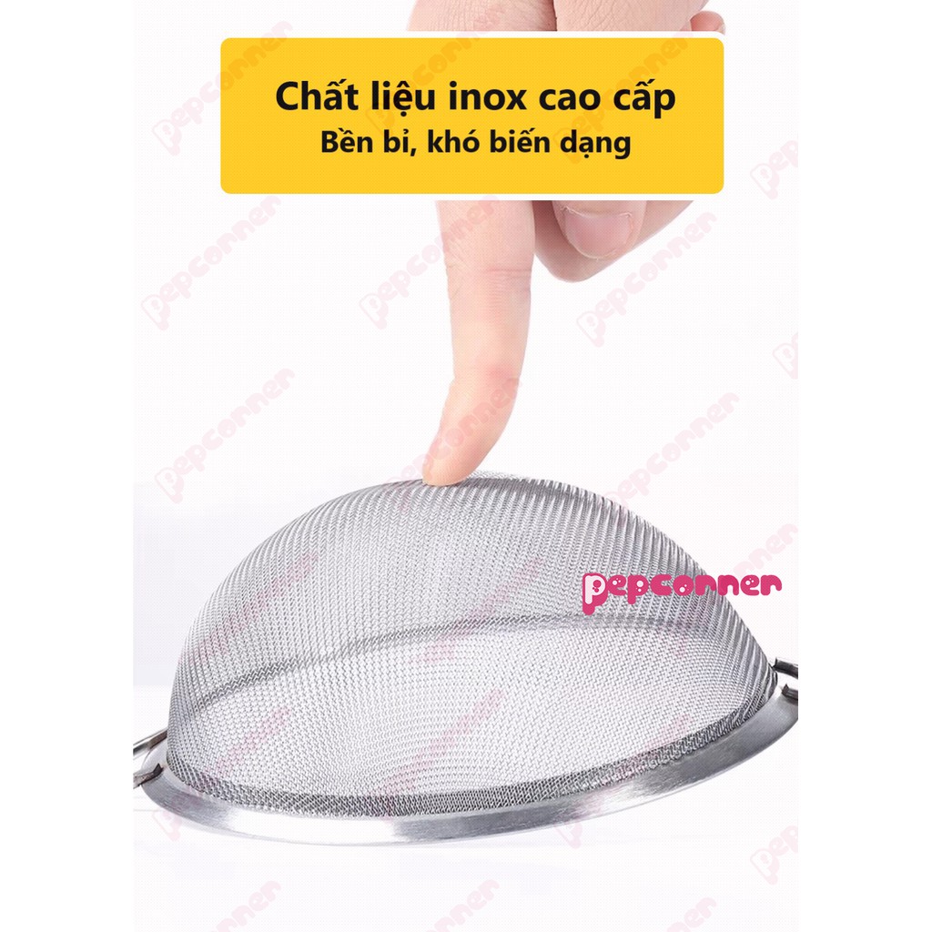 Rây lọc inox thức ăn cho bé ăn dặm bền bỉ khó biến dạng nhiều size lựa chọn