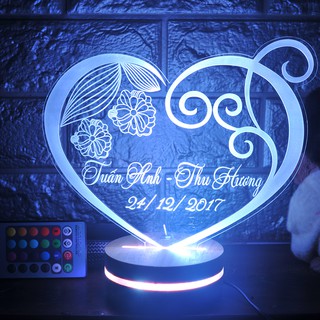 [Hàng cao cấp, làm Theo Yêu Cầu] Đèn ngủ 3D, Đèn trang trí, quà tặng sinh nhật, quà tặng Valentine, quà tặng đám cưới