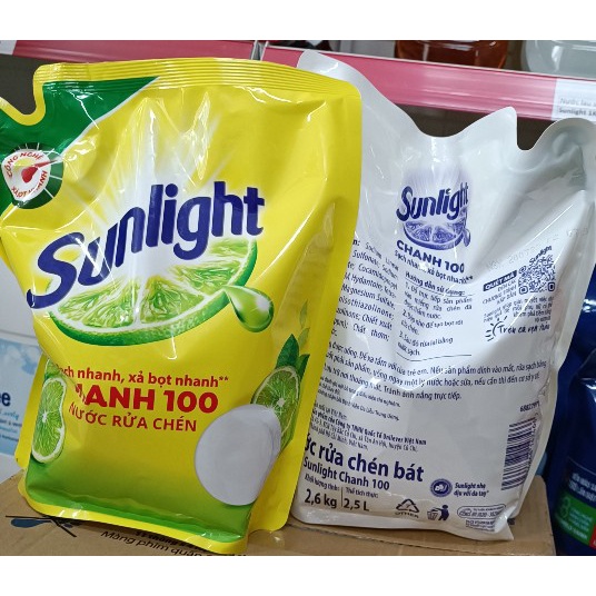 Nước rửa chén Sunlight Chanh Túi 2.6 kg