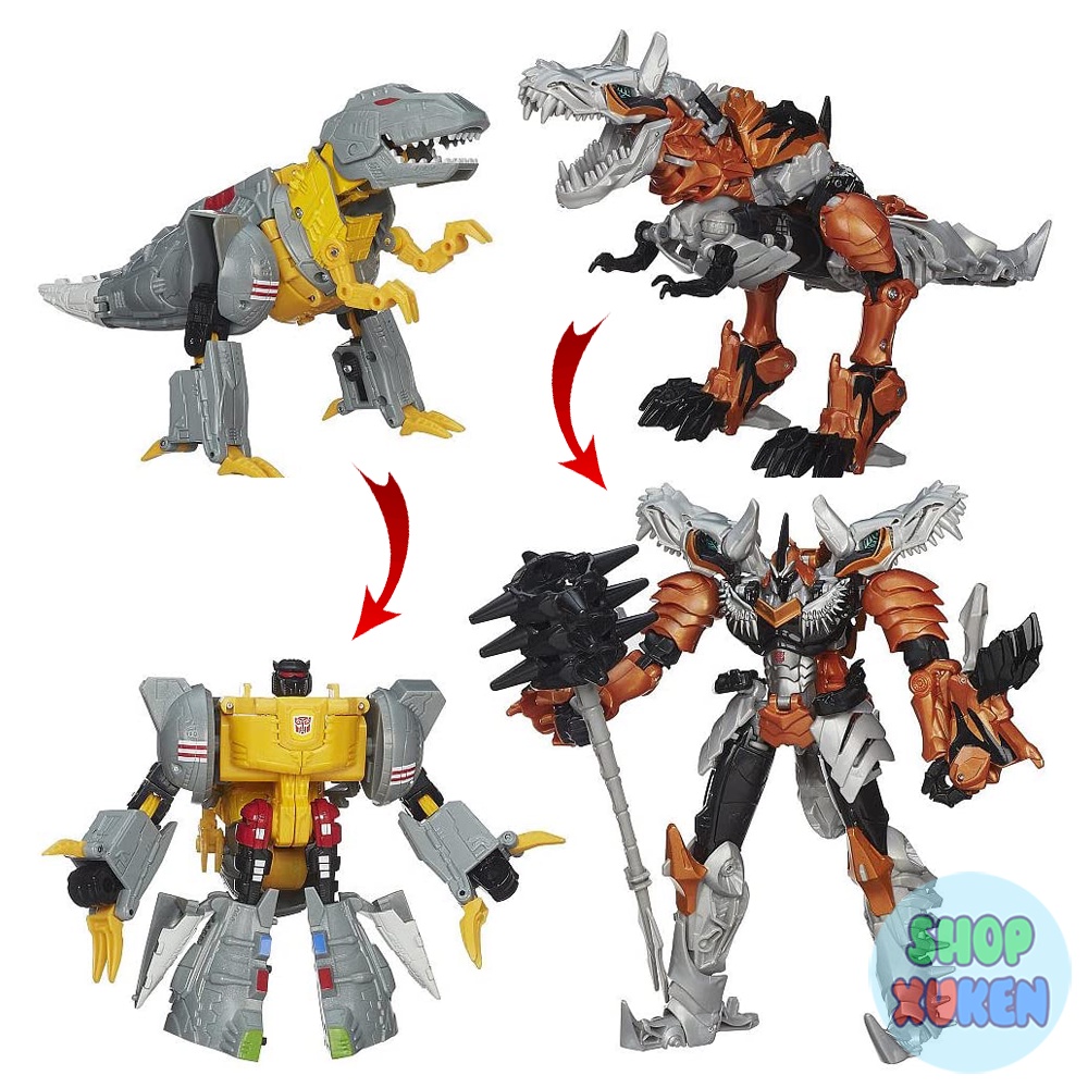 Bộ 2 Robot Grimlock biến hình Khủng Long đồ chơi Transformers Age of Extinction Evolution Grimlock