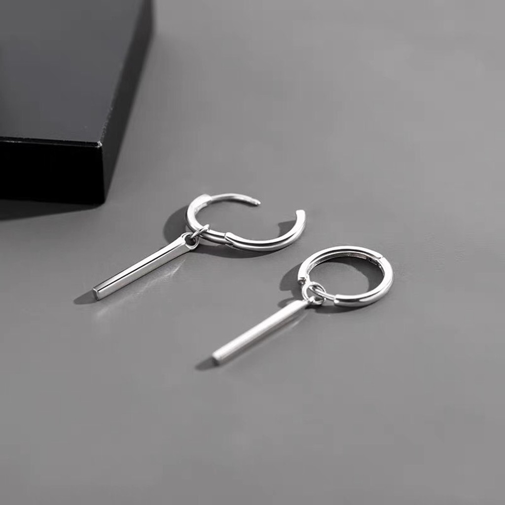 Bông tai, Khuyên tai nam nữ dáng tròn trơn thả phong cách hàn quốc đơn giản, Cá tính, Unisex, 1 chiếc