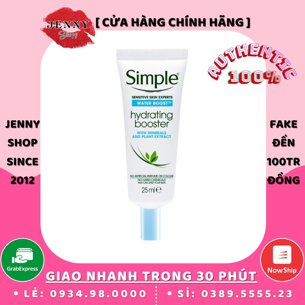 Gel Dưỡng Ẩm Simple Water Boost Hydrating Booster 25ml