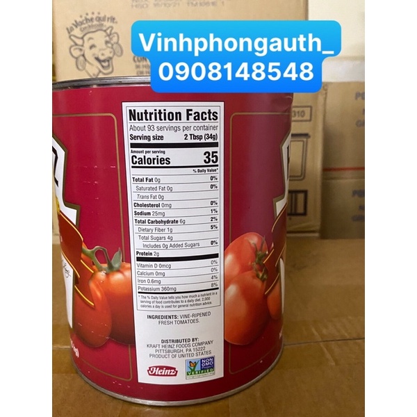 Cà chua nghiền Heinz 3.15kg (Tomato paste Heinz)