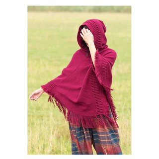 Khăn áo choàng chất dạ | bohemian trơn màu len đẹp