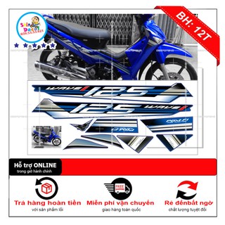 [SHIN DECAL] Tem xe wave i 125 dán xe xanh