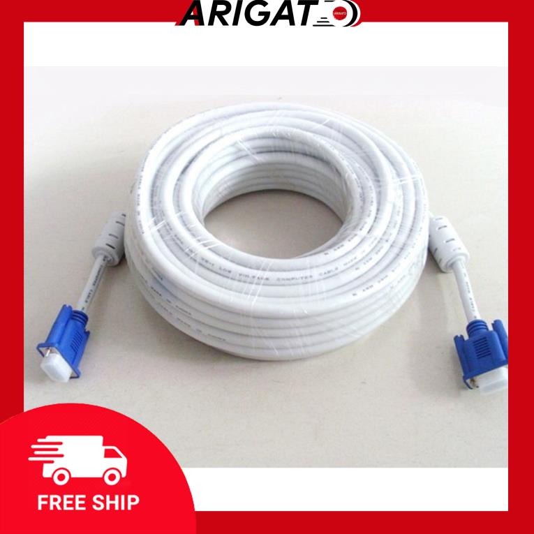 Cáp Vga Trắng 15M 20M 25M 30M Arigato Đảm Bảo Chất Lượng