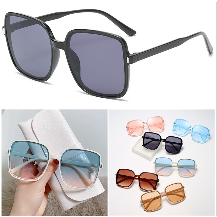Kính Râm Chống Tia UV Gọng Vuông Màu Gradient Thời Trang Mới Cho Nữ kính chữ v nhiều màu