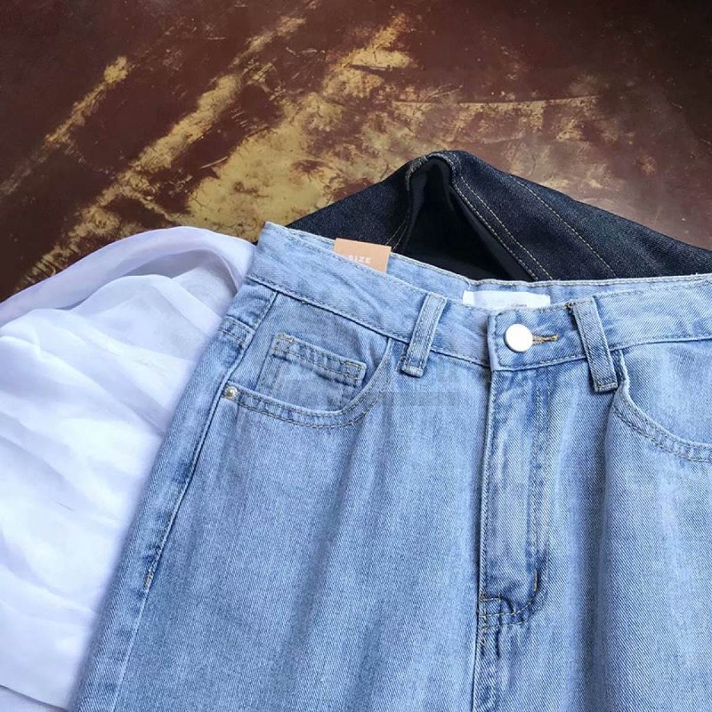 Quần Jeans Dài Ống Rộng Thời Trang Dành Cho Nữ