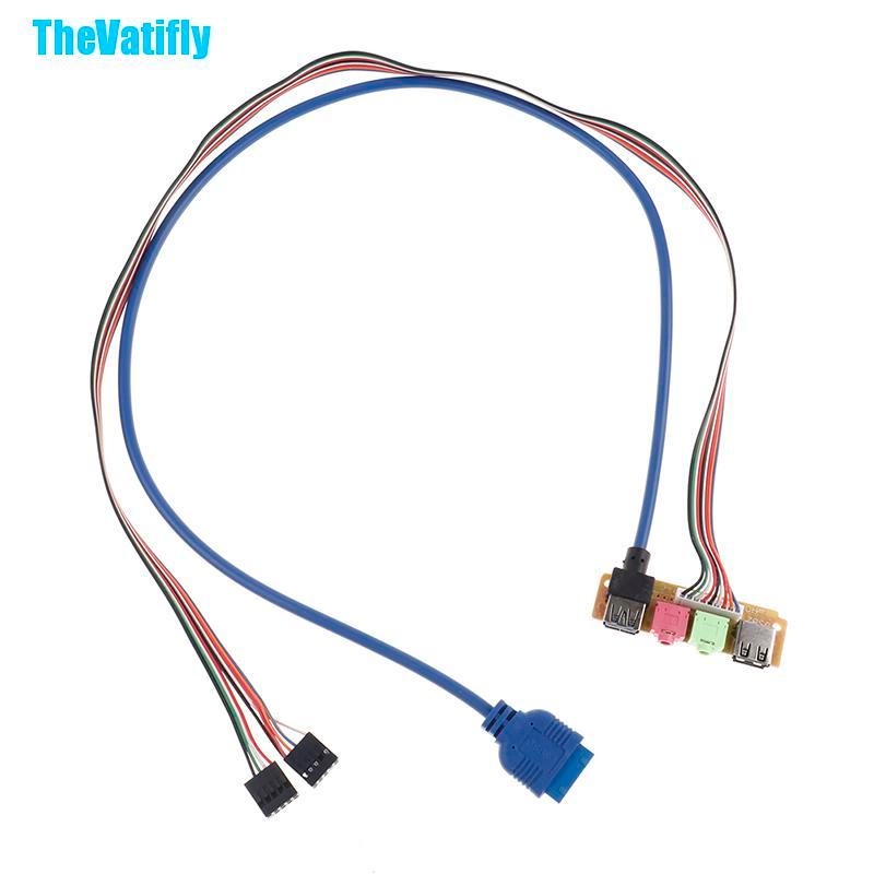 Dây Cáp Âm Thanh Usb 2.0 + 3.0 70cm Thay Thế Chuyên Dụng Cho Máy Tính