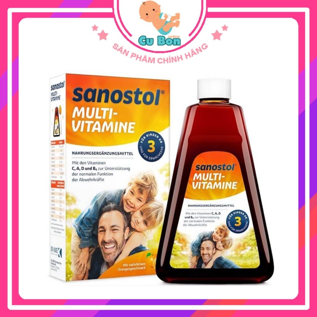 Vitamin tổng hợp Sanostol số 3 dạng Siro 460ml của đức Phù hợp cho trẻ từ 3 -6 tuổi