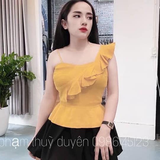 Áo len mong nhẹ dây kiểu bèo to chéo xinh(kèm video,ảnh thật)
