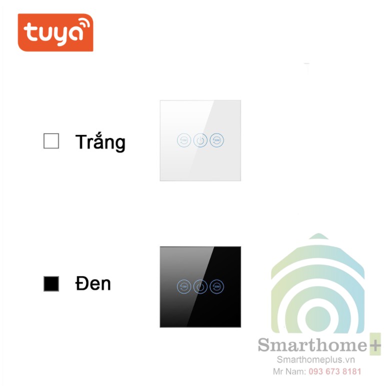 Công Tắc Wifi Bình Nóng Lạnh 20A Hẹn Giờ Tắt Hình Vuông Tuya FW3-EU