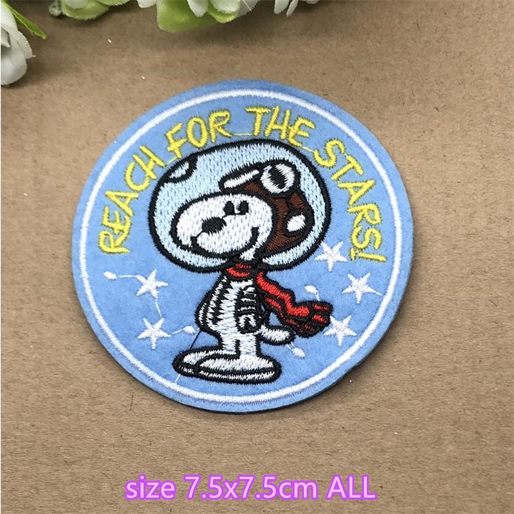 Miếng Dán Ủi Quần Áo Thêu Hình Chú Chó snoopy Dễ Thương diy