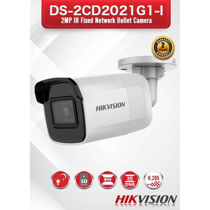 Camera IP hồng ngoại 2.0 Megapixel HIKVISION DS-2CD2021G1-I