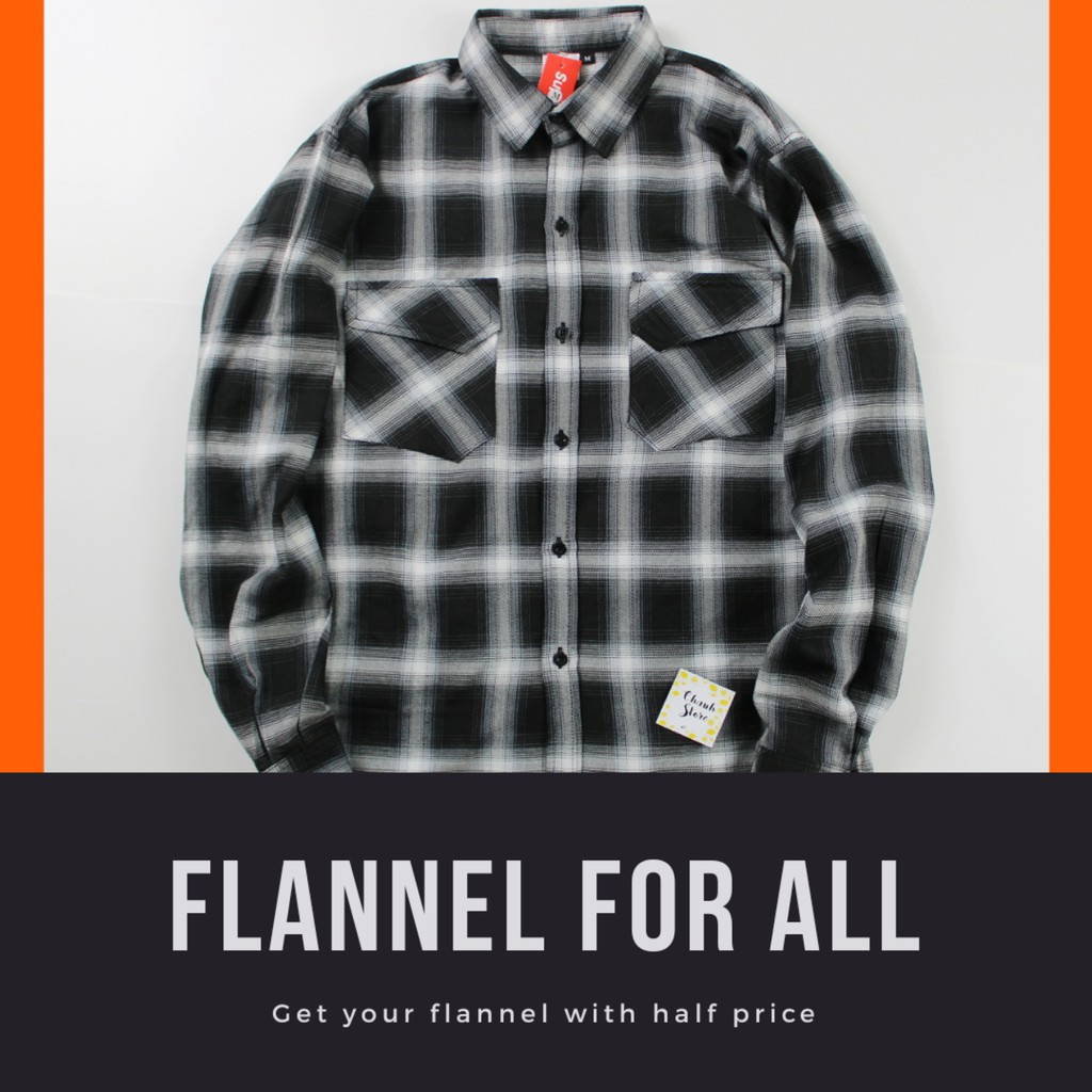 Áo Flannel form rông nhiều màu phối đồ cực dễ