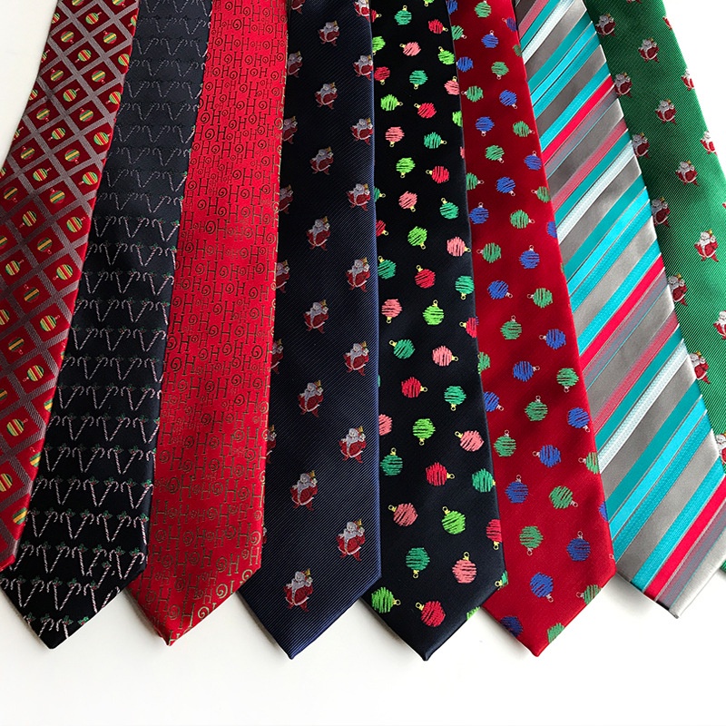 EFAN Cà Vạt Lụa Polyester Dệt Hoa Tuyết Cho Nam SDL