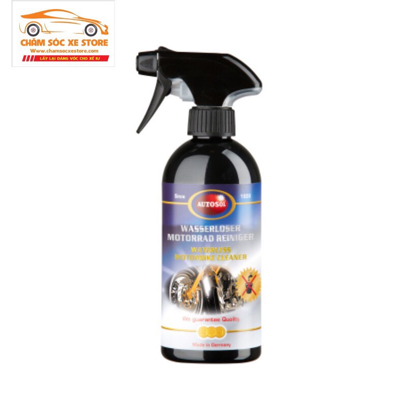 Dung dịch vệ sinh xe máy đa năng không cần nước Autosol Wasserloser Motorrad Reiniger 500ml chamsocxestore