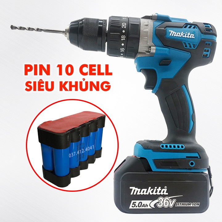 Máy khoan Pin MAKITA 88V 3 chế độ khoan - 02 PIN