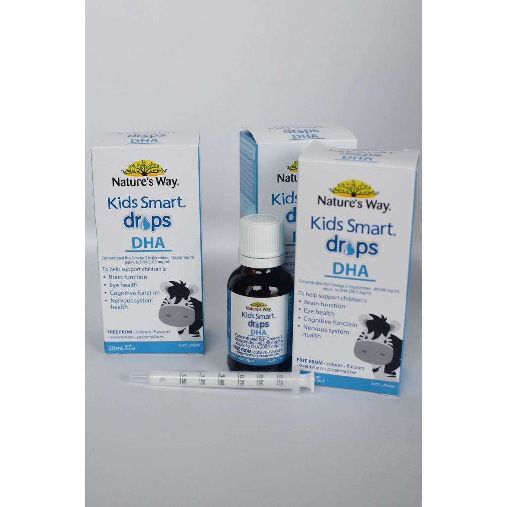 DHA Nature's Way Kids Smart Drops DHA Dạng Giọt Giúp Phát Triển Não Bộ Cho Bé 20ml
