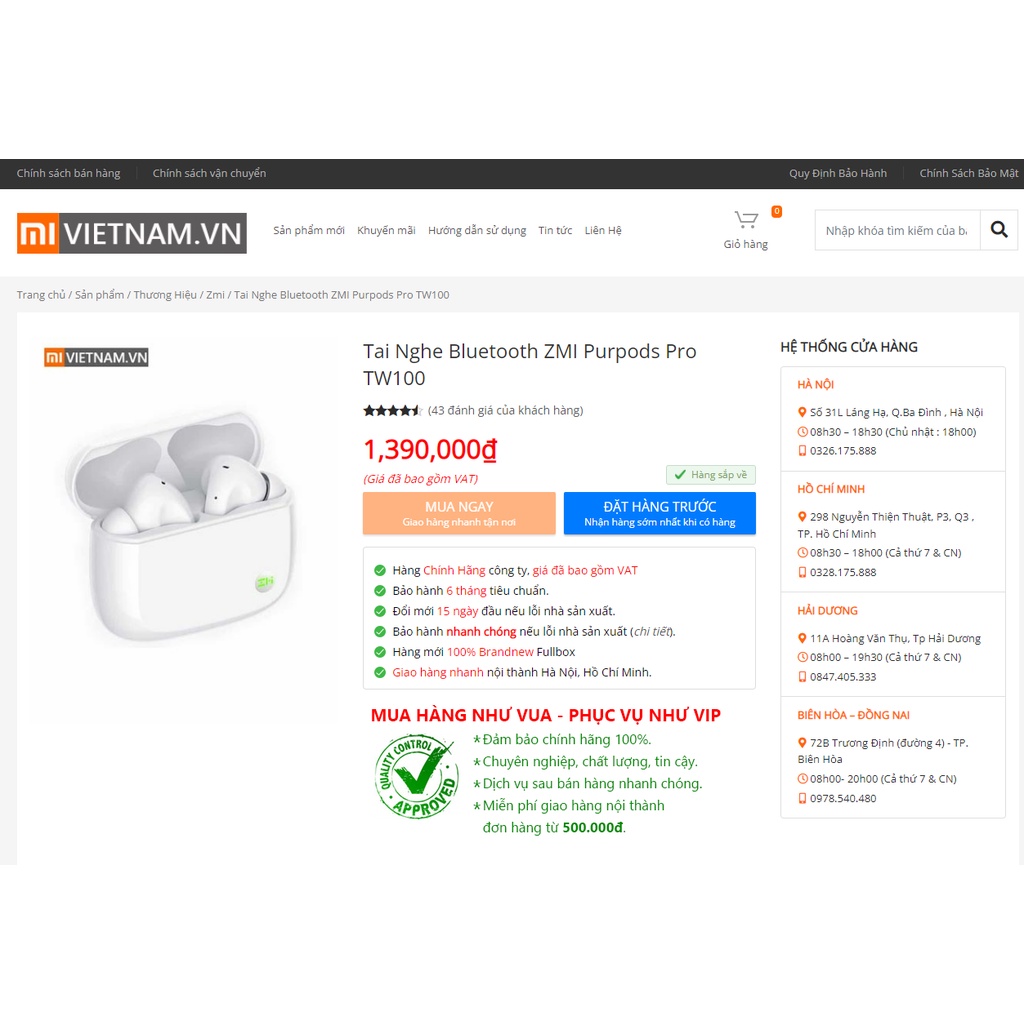 Tai nghe Bluetooth True Wireless SOUNDFORM™ Belkin - AUC001btWH - Bảo Hành 12 Tháng - 1 Đổi 1
