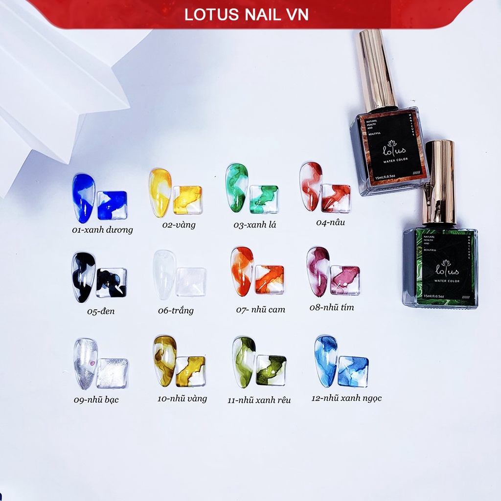 Cồn loang nail tạo vân đá Lotus cao cấp chai 15ml