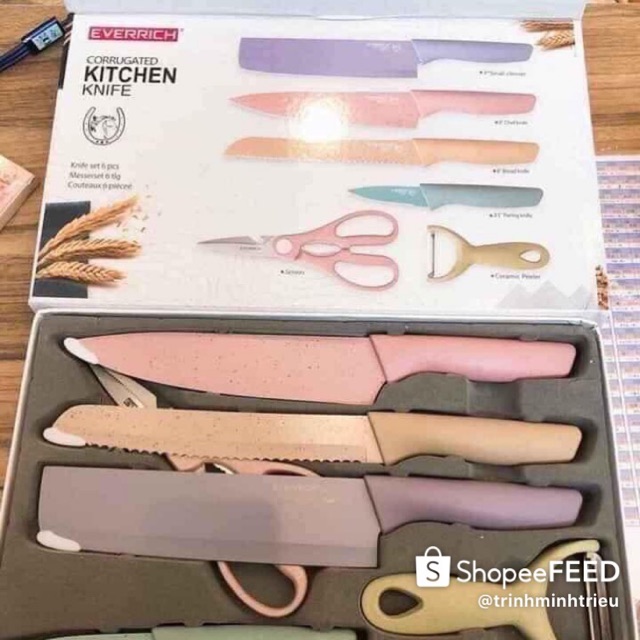 Bộ dao everrich lúa mạch kháng khuẩn