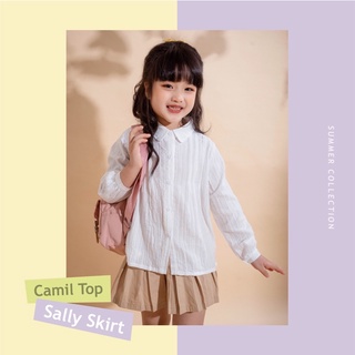 [LITTLE PINK] CAMIL TOP - Áo sơ mi trắng bé gái