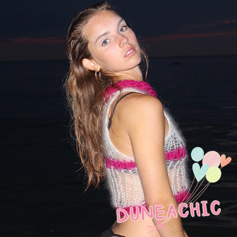 DUNEA Áo Tank Top Không Tay Màu Sắc Gradient Dành Cho Nữ