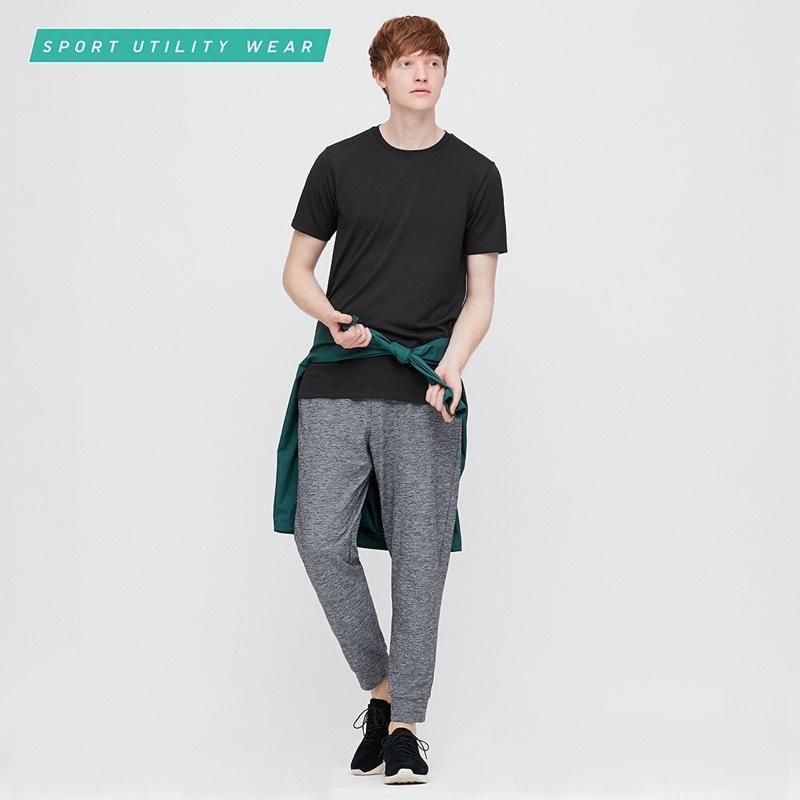 Áo phông nam ngắn tay cổ tròn dòng thể thao Dry - Ex trẻ trung của Uniqlo
