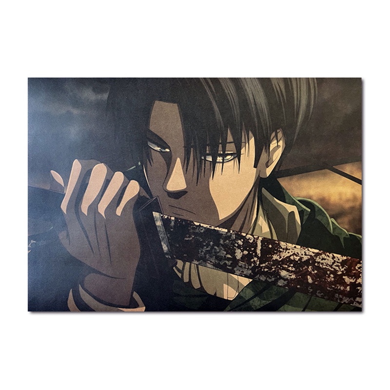 Tmdbyx Áp Phích Treo Tường Trang Trí Hình Attack on Titan Phong Cách Vintage