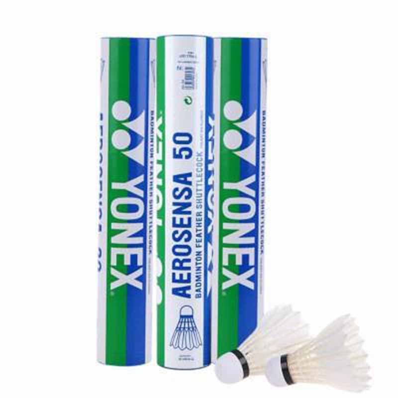 Yonex Aerosensa 50 Badminton Feather Racket Shuttlecock 12 PCS White NWT AS-50
