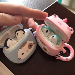 Vỏ ốp Airpods tai nghe hình meo lofter silicon