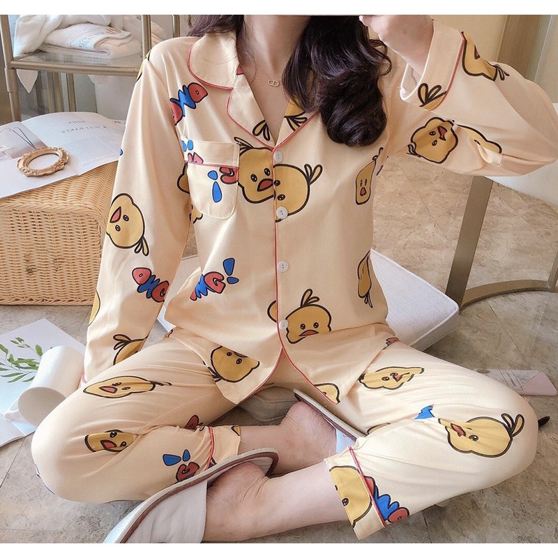 Bộ PIJAMA cao cấp dễ thương dày ấm quần dài tay dài | BigBuy360 - bigbuy360.vn