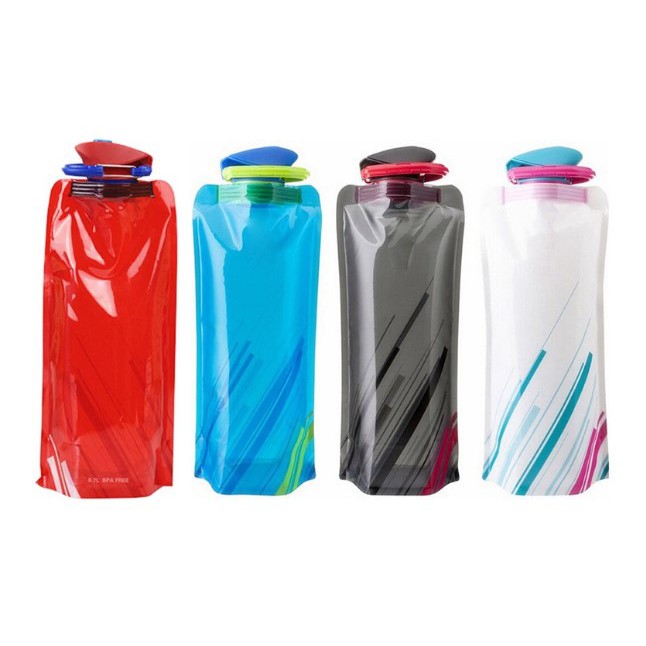 Túi đựng nước 700ml cuốn gọn tiện dụng (màu ngẫu nhiên)