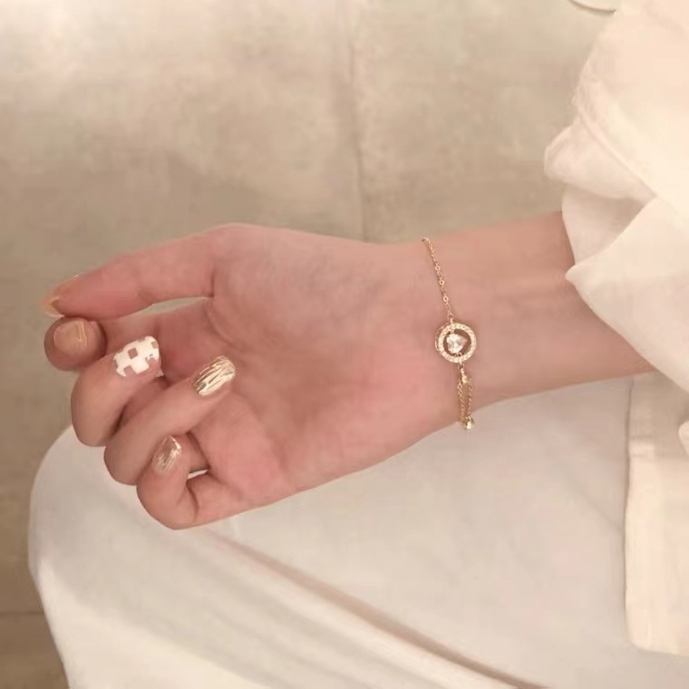 Vòng tay đính đá zircon tinh tế sang trọng chất lượng cao